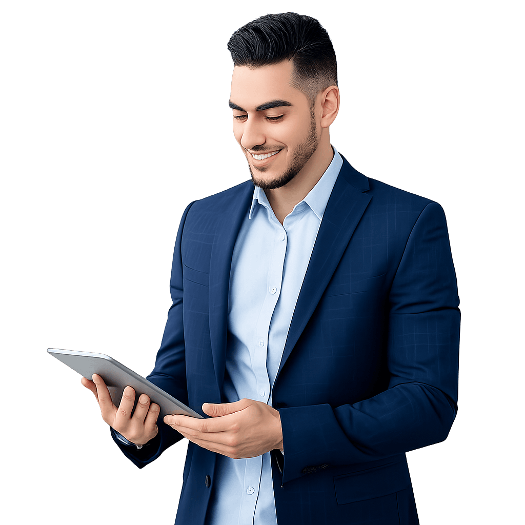 Professional Pixel DNA consultant reviewing digital project work